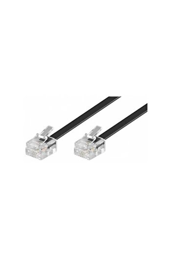 Well Cable and plug in 6m RJ11 6P4C 7/0.10 CCS black