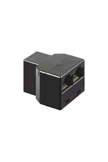 goobay Adaptor 8p8c ISDN RJ45 mama la 2x RJ45 mama negru