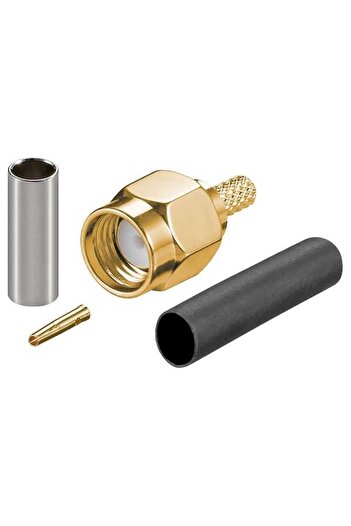 goobay RP-SMA male connector with crimp RG174/RG316