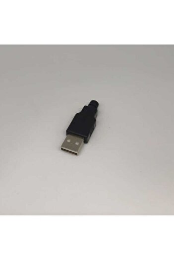 OEM USB (2.0) TYPE A male plug on cable, black plastic housing