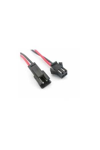 OEM Cable with 2-pin male/female plug, small black, set of 2 pcs
