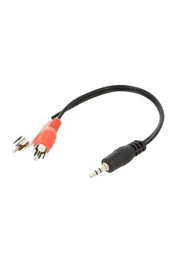 Gembird Cablu Jack 3.5 mm Stereo tata - 2x RCA tata 0.2m negru PVC CCA-458/0.2