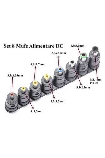 OEM Set 8 mufe adaptoare de alimentare DC