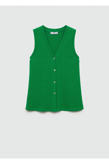 MANGO Green Women's Vest 77072005