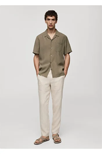 MANGO Woman Mole Gray Men's Shirt 77062544