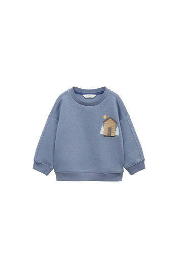 MANGO Erkek Bebek Mavi Sweatshirt
