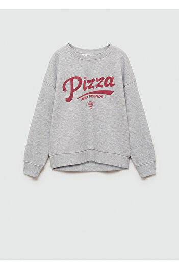 MANGO Woman Metal Grisi Kız Çocuk Sweatshirt 77043274