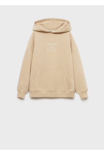 MANGO Woman Erkek Çocuk Kum Sweatshirt