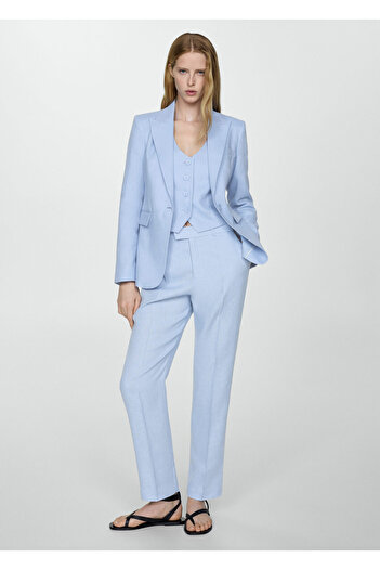 MANGO Jachetă blazer pentru femei albastru cer 67077112