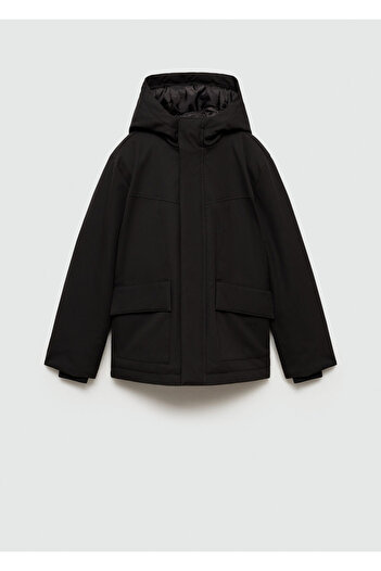 MANGO Boy's Black Coat