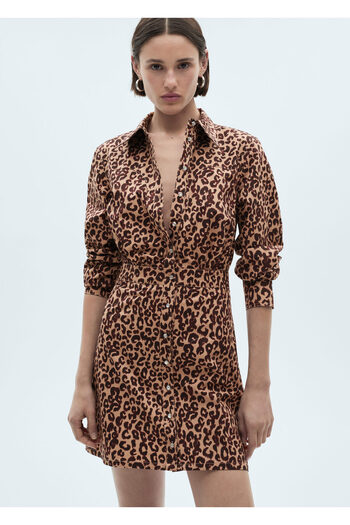 MANGO Brown Women's Dress 77077699