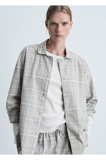 MANGO Gray Women's Pajama Top 77037649