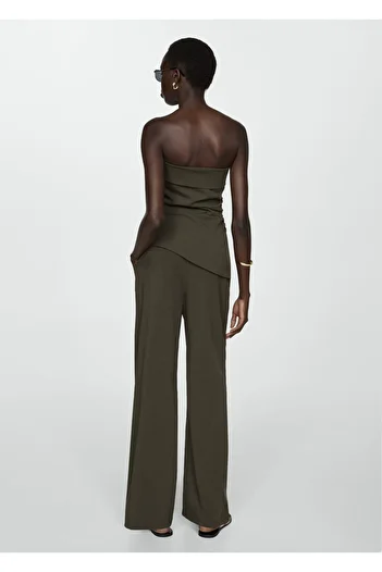 MANGO Khaki Women's Pants 77152008