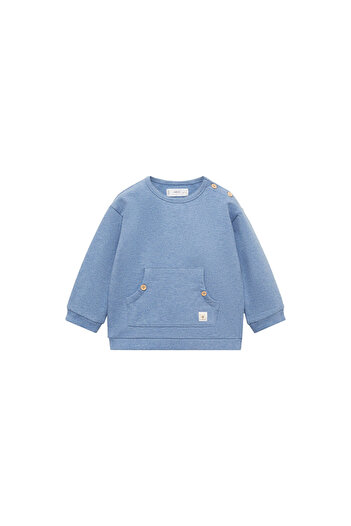 MANGO Φούτερ Unisex Baby Blue