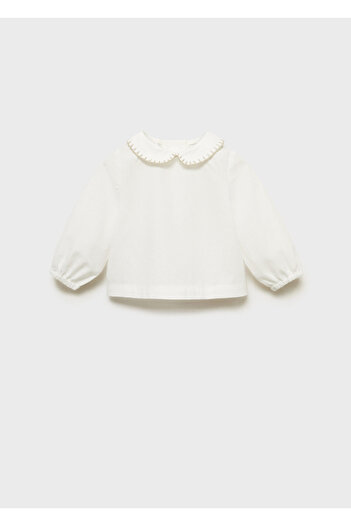 MANGO Baby Girl Off-White Blouse