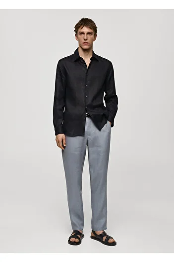 MANGO Woman Charcoal Color Men's Shirt 77020580