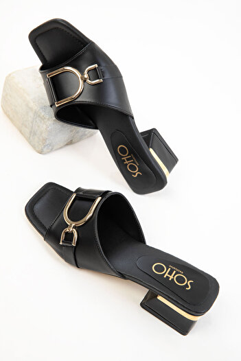 SOHO Black Women's Classic Heeled Shoes 20642