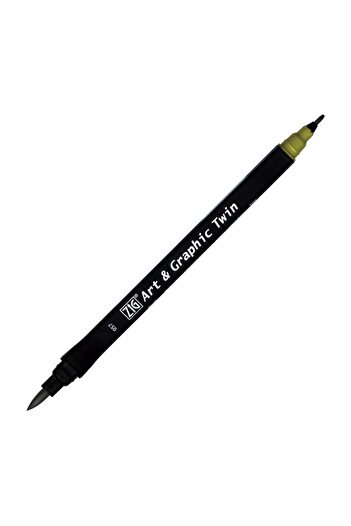 Zig Art & Graphic Twin Marker Drawing Pen 57 Olive Green