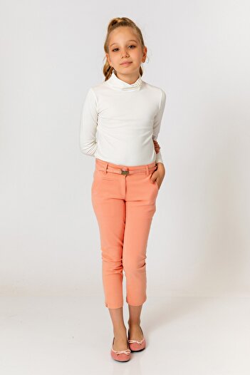 incity Girl's Velvet Salmon Capri