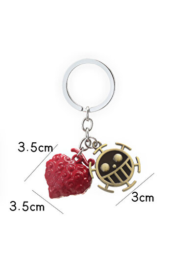 Choice1 1pcs Anime One Piece Keychain Metal Cartoon Luffy Ace Law Devil Fruit Keyring Pendant Car Key Holder