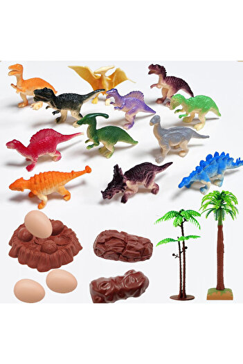 Choice 20PCS Dinosaur sets 20PCS Dinosaurs Toys Set-Solid Dinosaurs Figures, Realistic Dinosaurs Trees & Ro