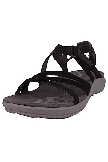 Merrell Damen Trekking-sandalen Sandalen Wanderschuhe Harbor Backstrap J008362 Schwarz Black Leder -