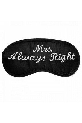 PUFO Sleeping or travel mask, Pufo Mrs Right, 18 cm, black