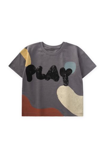 Cigit Play Printed T-Shirt 2-6 Years Gray