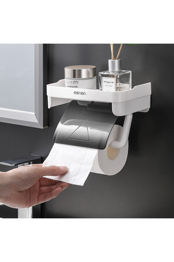 Viyogo Suport multifunctional autoadeziv pentru hartie igienica, ABS, 12.7 x 9.5 cm, alb
