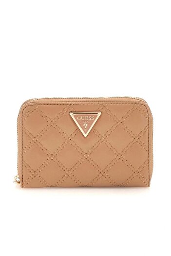 Guess Giully Slg Medium Zip Around Women's Beige Wallet Swqg8748140-Bei