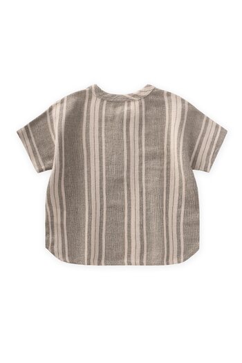 Cigit Oversize Half Placket Shirt 1-7 Years Green
