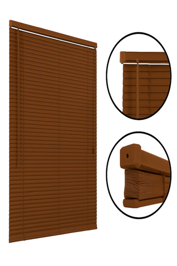 Artforhome Horizontal PVC Blinds for Interior – Brown Color, Plastic Material, Artforhome