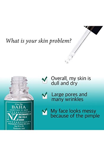 Cos De Baha Niacinamide 20% + Zinc 4% Serum for Face - Pore Reducer + Uneven Skin Tone Treatment + D