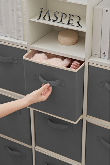JASPER Dolap Içi Düzenleyici , Çamaşır Oyuncak Saklama Kutusu Sepet Organizer 33x30x30