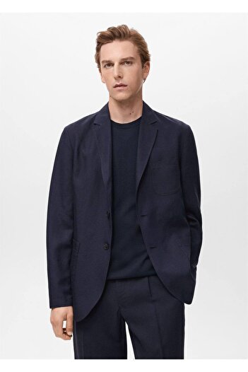 MANGO Man Slim fit keten blazer ceket