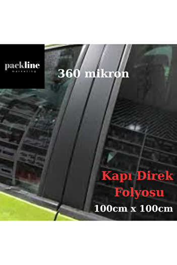 Packline PACKLİNE Hava Kanallı Mat Siyah Kendinden Yapışkanlı Yüzeyi Tırtıklı Kapı Direk Folyosu 100cmX1m