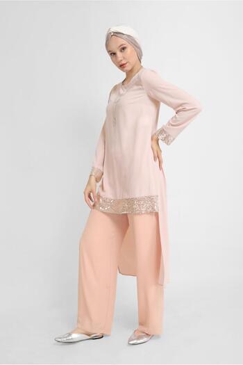 Alvina Arm Tip Pull Detailed Tunic 40876