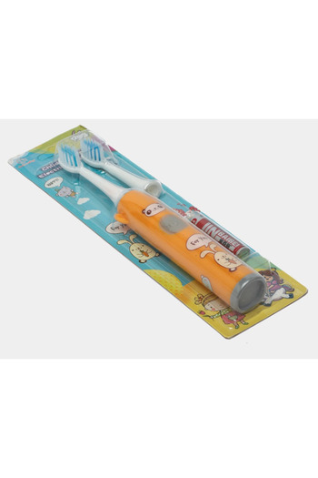 ABYZ Electric toothbrush for children with 2 heads and battery included, Orange color