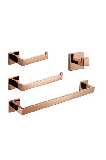 Blackswan Design Bathroom accessories set, Blackswan, Type M31, 4 pieces, rose gold model, size 40 cm