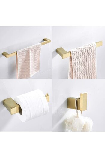 Blackswan Design Bathroom accessories set, Blackswan, Type M2, 4 pieces, matt gold model, size 60 cm