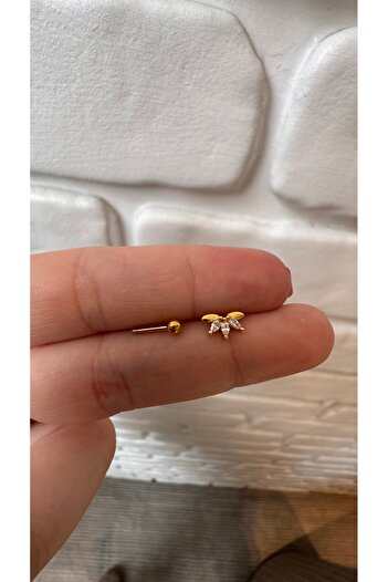 alysa jewelry Cerrahi Çelik şık zarif çiçek Piercing