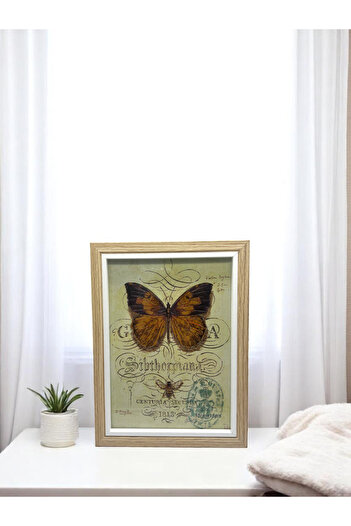 CİHO Ramă foto / memorie decorativă din lemn cu sticlă, 13×18 cm, cu detalii în alb contrastant
