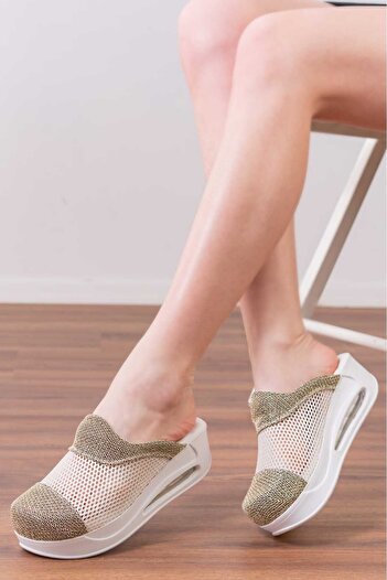 BLUMSABOTERLİK Mesh Special Design Hallux Valgus (Bone Depression) Women's Sabo Airmax Full Orthopedic Anatomical Slippers