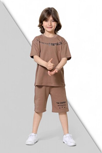 İFBA KİDS Garfield Back Printed Shorts Suit