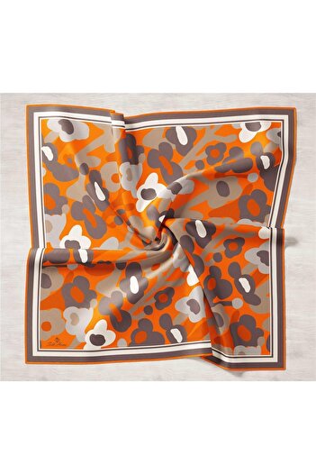 Silk Home Twill Ipek Eşarp - 11410-34 Turuncu