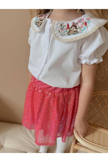 YİGİT BUTİK Yigit Boutique Sequined Sequined Skirt Girl's Suit