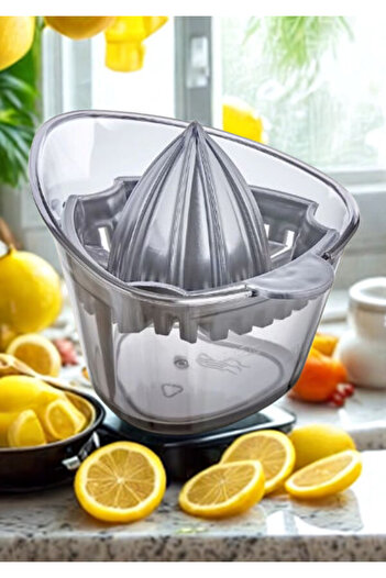 MevsimSepeti Lemon Squeezer with Chamber for Home and Kitchen – 180Cc Acrylic Black Model