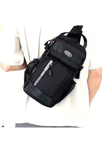 Newish Polo Diagonal Single Arm Chest Shoulder Crossbody Bag Oxford Cloth Men's Backpack