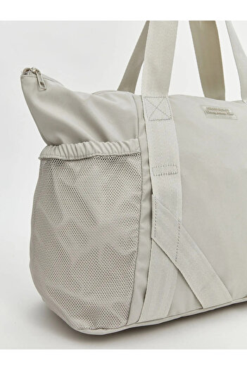 LC Waikiki LCW ACCESSORIES Gri Fermuarlı Kadın Spor Çantası 54x34x20 cm
