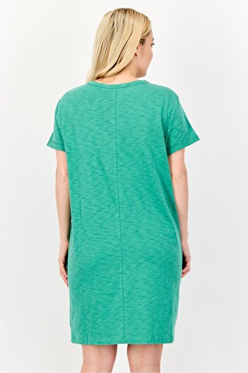 GAP Women Plain Mini Dress, Green